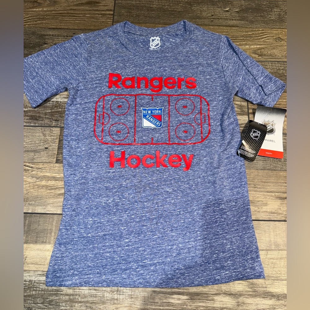 Blue Rangers Hockey T-Shirt Kids Small NWT